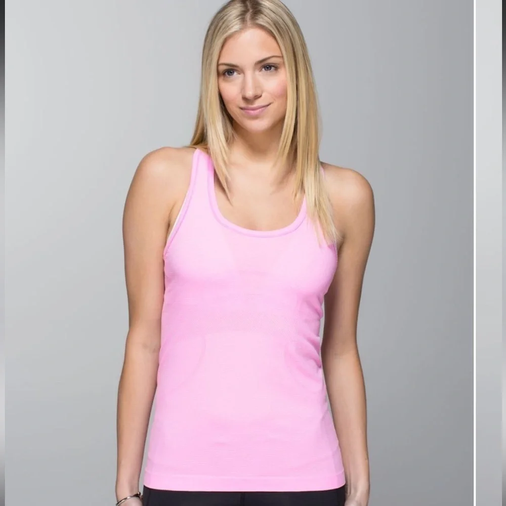 Lululemon Run: Swiftly Tech Racerback- size 4 - heathered vintage pink